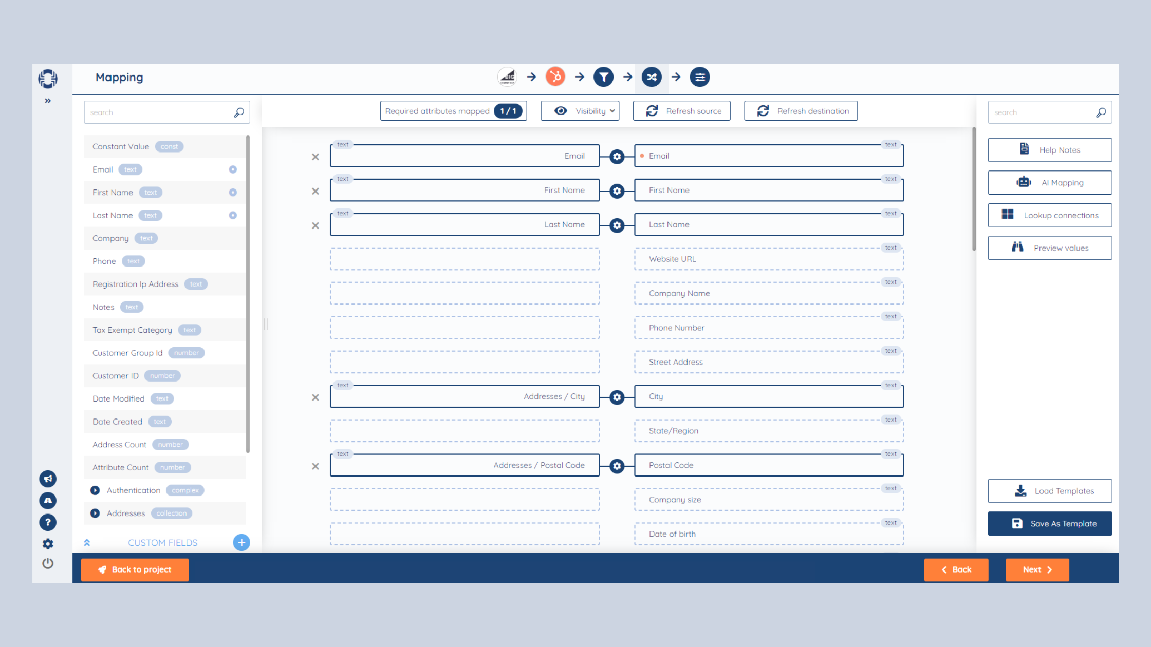 Send Customer Details from BigCommerce to HubSpot